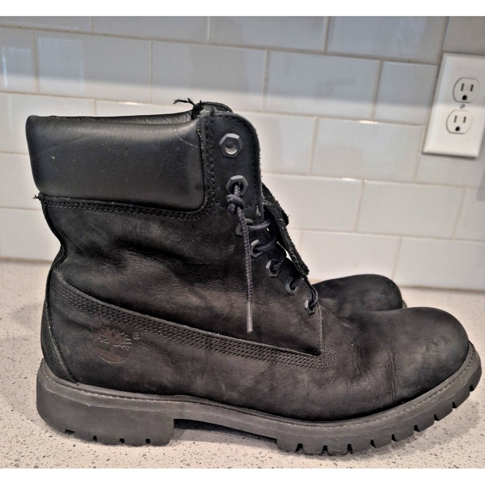 Timberland Premium 6'' Waterproof Boots Black Nubuck   US Men's Size 12